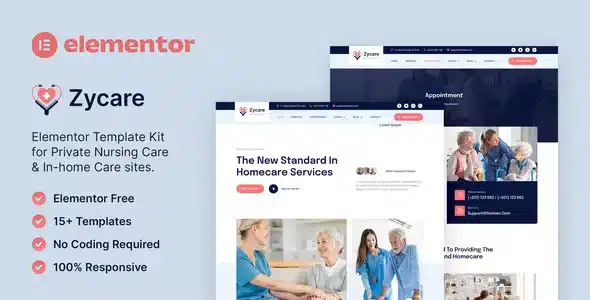 Zycare – In-home Care & Private Nursing Agency Elementor Template Kit