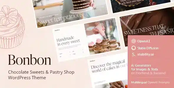Bonbon - Chocolate Sweets & Pastry Shop WordPress Theme