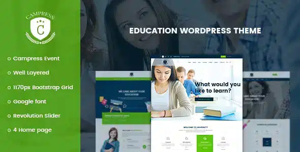 Campress - Responsive Education, Courses and Events WordPress Theme