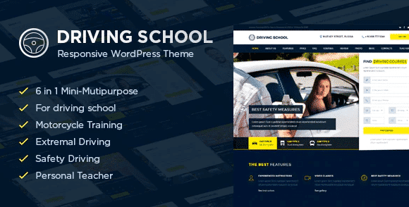 Driving School WordPress Theme