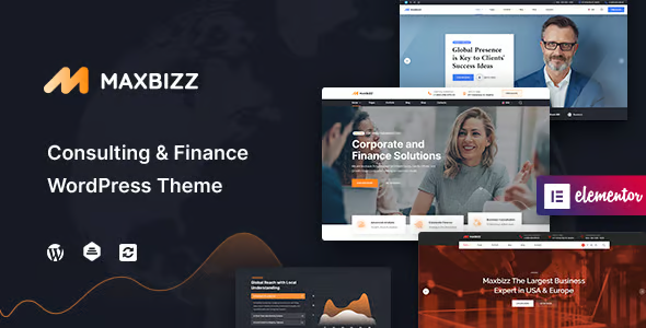 Maxbizz - Consulting and Financial Elementor WordPress Theme