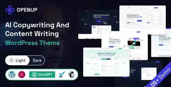 Openup - AI Content Writer & AI Application WordPress Theme