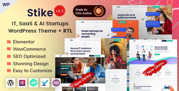 Stike – IT Startups WordPress Theme