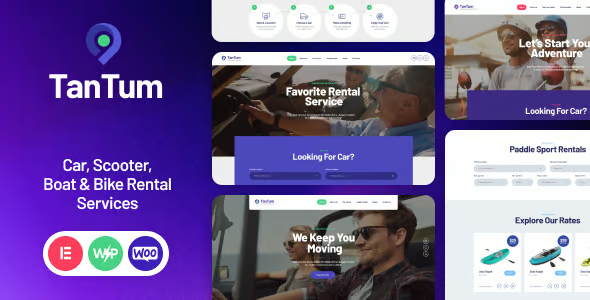 TanTum – Car, Scooter, Boat and Bike Rental Services WordPress Theme