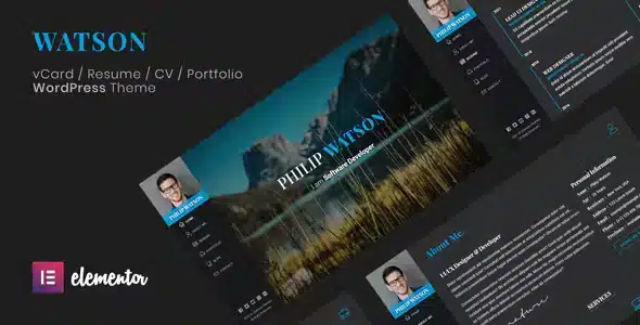 Watson – CV/Resume WordPress Theme
